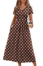 OFEEFAN Summer Dresses for Women Flowy Casual A-Line Midi Dress Beach Vacation Sundresses with Pockets S-2XL