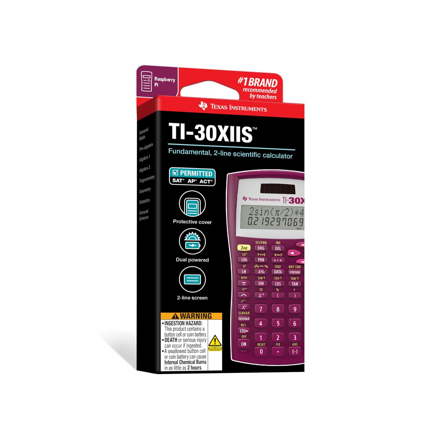 TI-30XIIS Scientific Calculator, Black