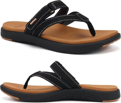 COFACE Womens Fashion Orthotic Flip Flops Ladies Slip On Lightweight Athletic Yoga Mat Cushion Thong Sandals With Comfortable Plantar Fasciitis Arch Support
