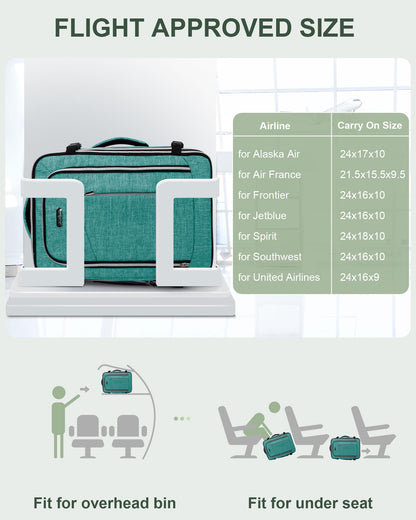 Travel Carry On 17.5" Laptop Expandable Backpack for Men Women, Personal Item Bag Waterproof Airline Approved with USB Charging Hole 3 Packing Cubes, Large Weekender Daypack Business Luggage Suitcase