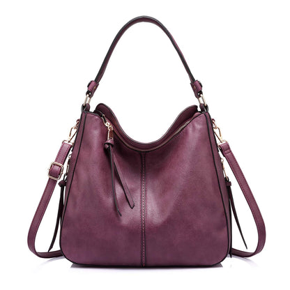 Realer Hobo Crossbody Bags for Women Designer Faux Leather Hobo Handbags Retro Large Size Shoulder Bag Bucket Purse