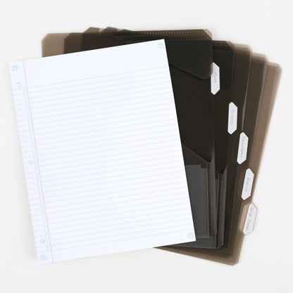 Five Star Flex Refillable Notebook + Study App 1 Inch O-Rings Binder with Pockets Tabs and Dividers, 220 Sheet Capacity, Includes 60 Sheets 8.5" x 11" College Ruled Paper, Amethyst (29328AB6)