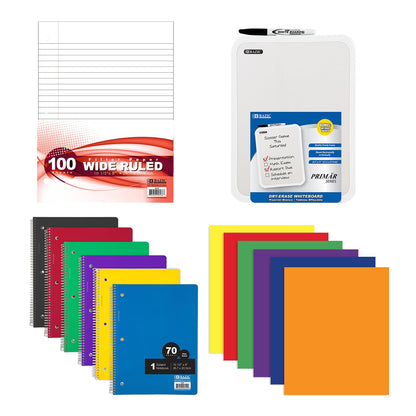 70 Piece Back to School Supplies Kit for Middle & High School Students Grades 7-12, Complete Student Supply Bundle with Binder, Notebooks, Folders, Pens, Pencils, Highlighters & Classroom Essentials