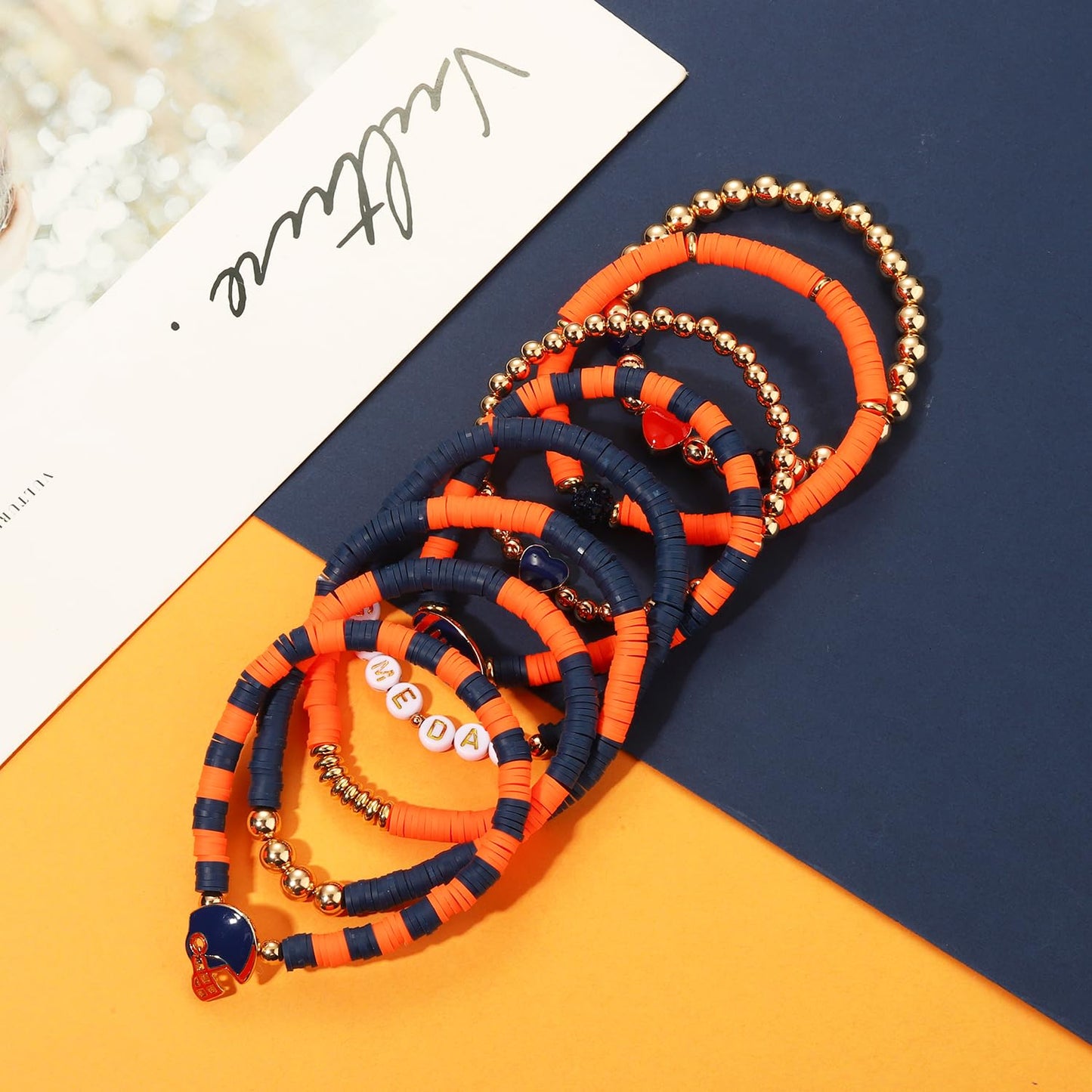 Heishi Bracelets for Women Clay Beaded Stretch Bracelets Stackable Friendship Bracelet Set Summer Beach Accessories Outfits Jewelry Gifts