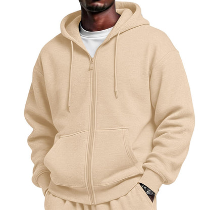 Full Zip Hoodies for Men Big And Tall Oversized Hooded Fleece Sweatshirt | Knit Open Front Cardigan, Zipper Jackets, Oversize, Streetwear, Basic Fit, Lightweight, Warm, Big and Tall, Hooded Sweatshirt