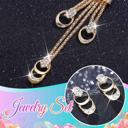 CLOACE Gold Long Choker Necklace Set Punk Cuban Y-Necklaces and Bracelet Fashion Chain Jewelry Accessories for Women