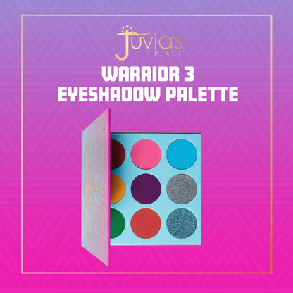 Juvia's Place Palette The Warrior - Warm Golds, Browns & Bronzes, Shades of 9, Warm and Neutral Palette, Pigmented Makeup Palette Eye Color & Shine