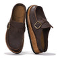 Project Cloud 100% Genuine Leather Moccasin Style Clogs for Women (Carline) | Memory Foam Insole for Comfortability; Non-Slip and Durable Womens Clogs; Lightweight and Water-Resistant Mules for Women