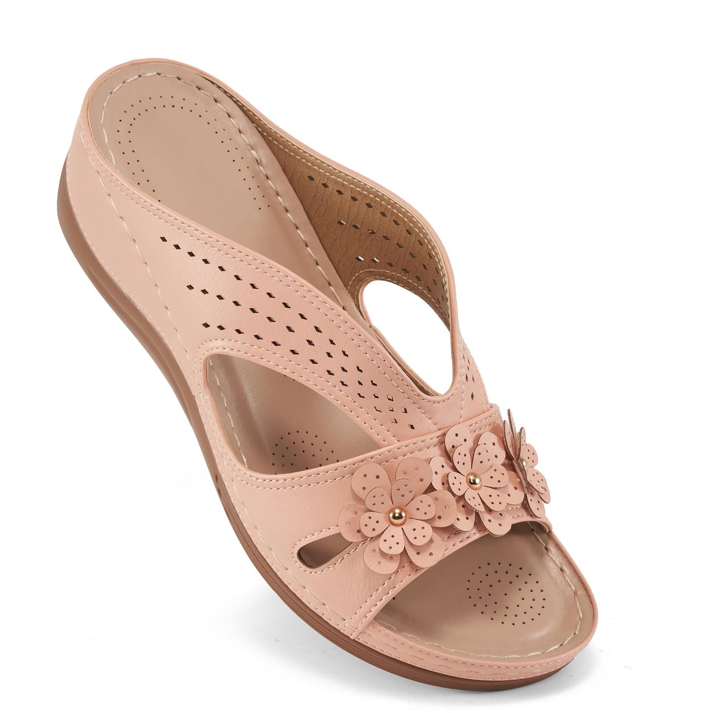 Sandals for Women Wedge Shoes: Slip On Dressy Summer Comfortable Slides Sandals 2026 Casual Memory Foam Platform Shoes