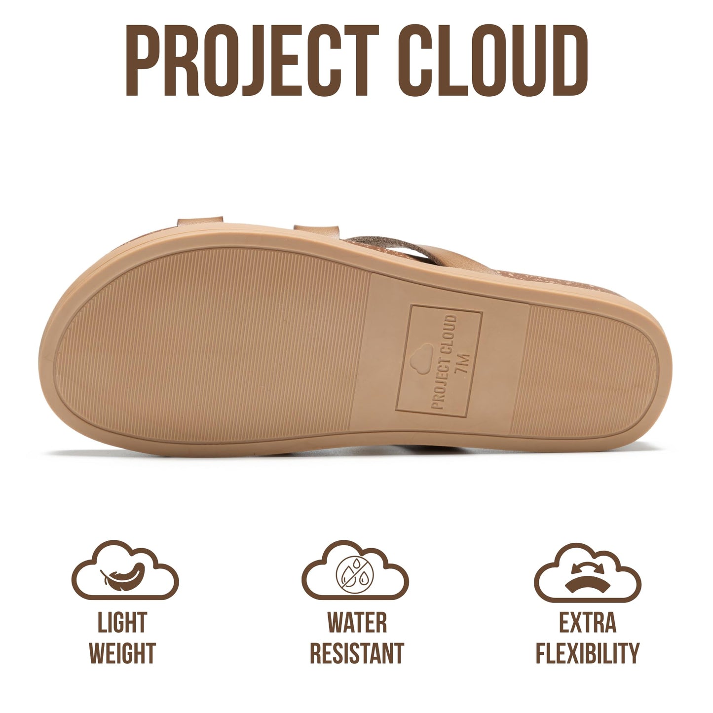 Project Cloud Summer Slides for Women 2026 with Plush and Soft Insole Womens Sandals Comfortable - Non-Slip and Lightweight Sandals Women Footwear