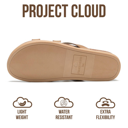 Project Cloud Summer Slides for Women 2026 with Plush and Soft Insole Womens Sandals Comfortable - Non-Slip and Lightweight Sandals Women Footwear