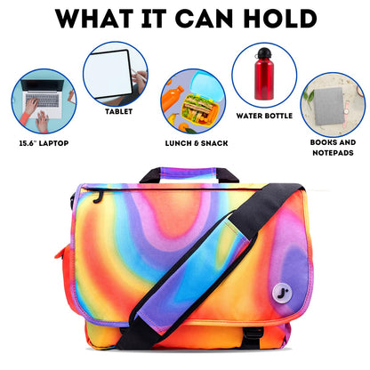J World New York Thomas Laptop Messenger Bag for Women & Men. Kids Computer Bookbag