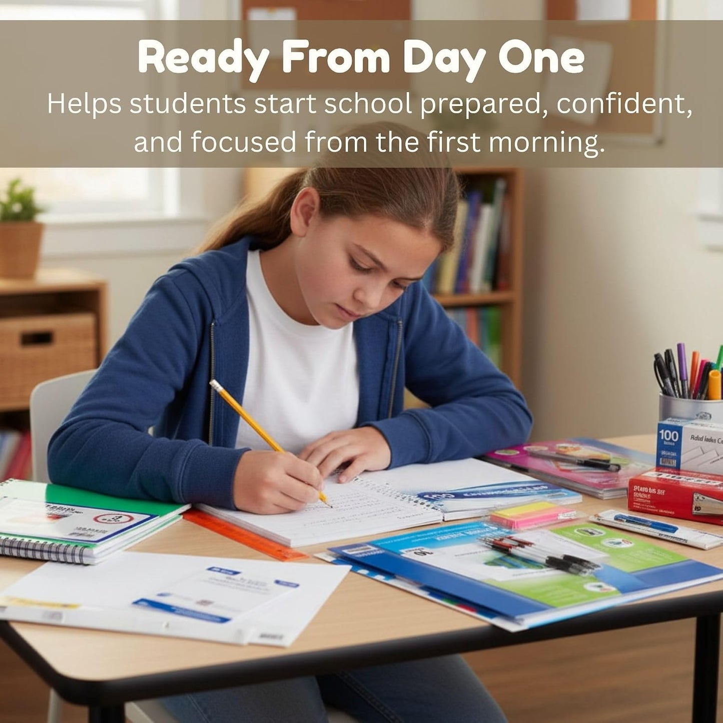 70 Piece Back to School Supplies Kit for Middle & High School Students Grades 7-12, Complete Student Supply Bundle with Binder, Notebooks, Folders, Pens, Pencils, Highlighters & Classroom Essentials