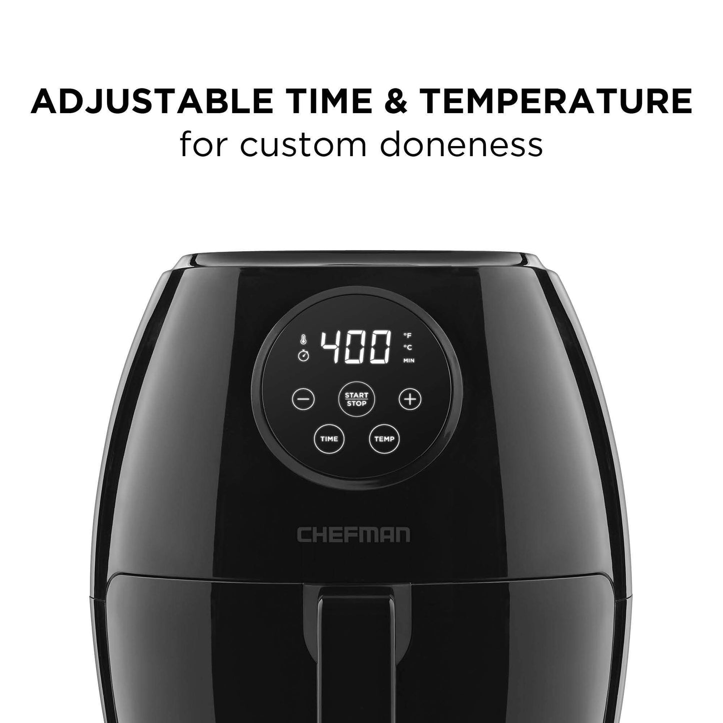 Chefman Air Fryer – 4-in-1 Slim 3.5 QT Airfryer, Air Fry, Bake, Dehydrate, Frozen, 450°F Max Temp for Extra Crispy Results in Minutes, Nonstick Ceramic Coating, Dishwasher-Safe Accessories - Black