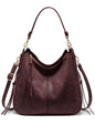 Realer Hobo Crossbody Bags for Women Designer Faux Leather Hobo Handbags Retro Large Size Shoulder Bag Bucket Purse