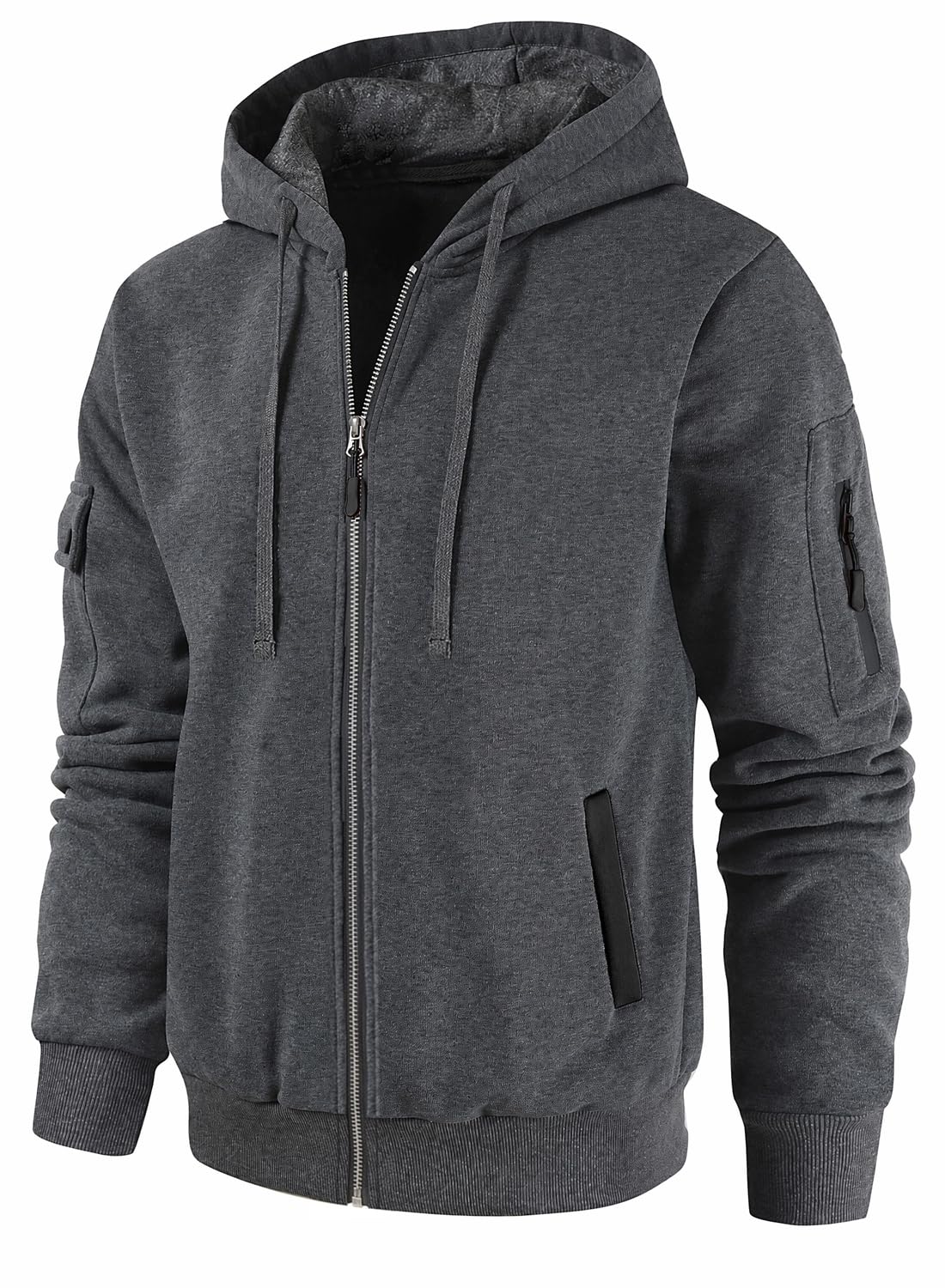 Leidowei Men's Hoodies Casual Pullover Hooded Sweatshirt Long Sleeve Quarter Zip Hoody Tops With Kangaroo Pocket