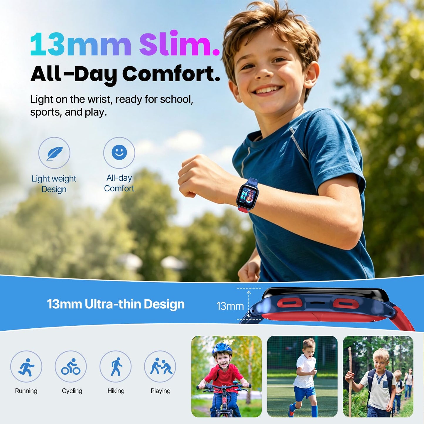 K9 Smart Watch for Kids with GPS Tracker, AI Voice & Video Call,1.78" AMOLED, 4G Smartwatch with SOS, Parental Controls, School Mode, IP68 Waterproof Kids Smartwatch for Teens Ages 3 and Up