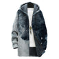 domirica Mens Hooded Cardigan Japanese Art Zip Up Long Sleeve Sweater Hoodie Dragon Print Coat with Pockets