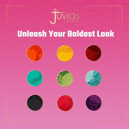 Juvia's Place Palette The Warrior - Warm Golds, Browns & Bronzes, Shades of 9, Warm and Neutral Palette, Pigmented Makeup Palette Eye Color & Shine