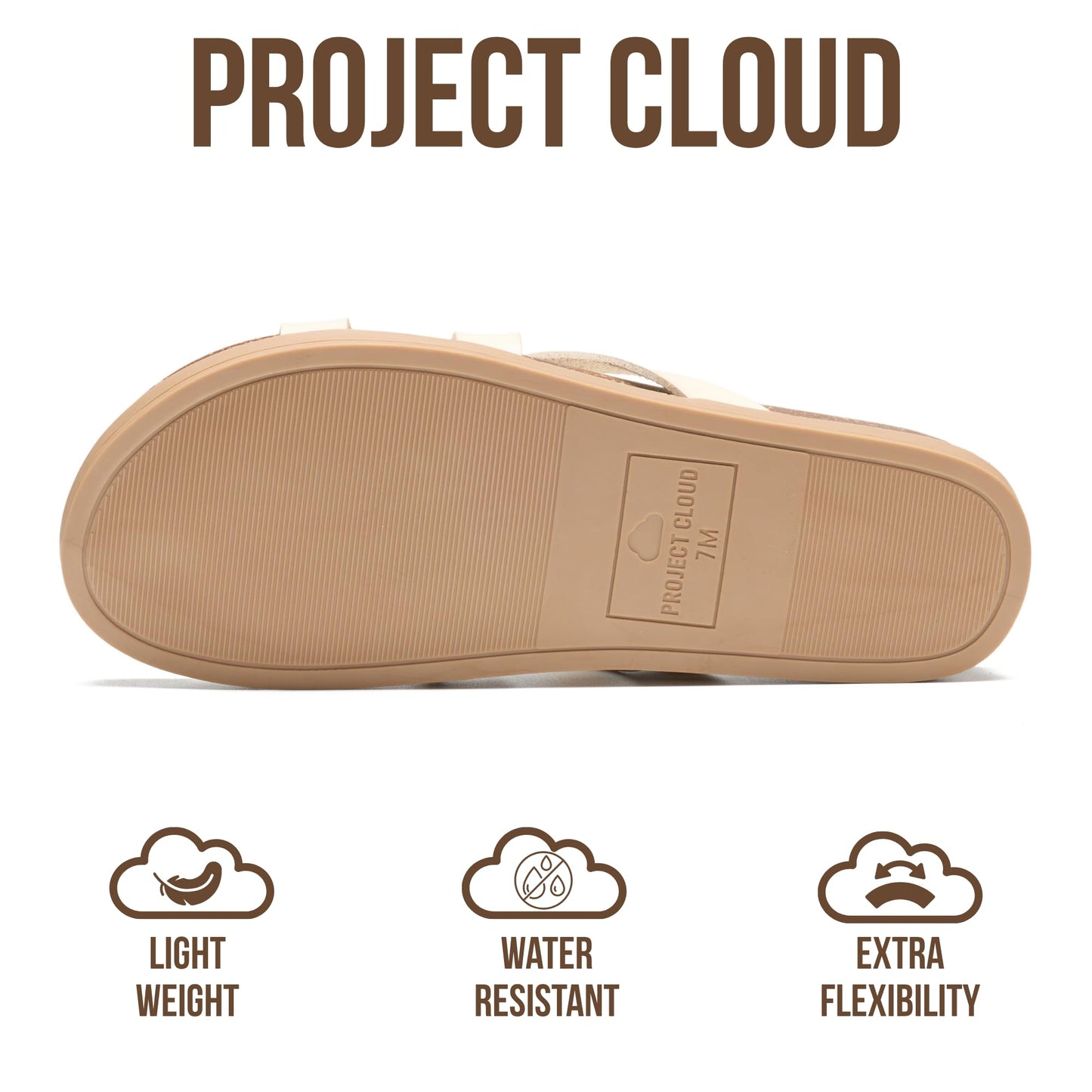 Project Cloud Summer Slides for Women 2026 with Plush and Soft Insole Womens Sandals Comfortable - Non-Slip and Lightweight Sandals Women Footwear