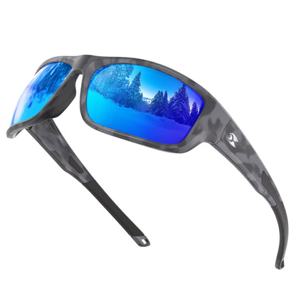 suoso Sports Polarized Sunglasses for Men: Women UV400 Protection Wrap Around Sun Glasses for Golf Fishing Running Driving