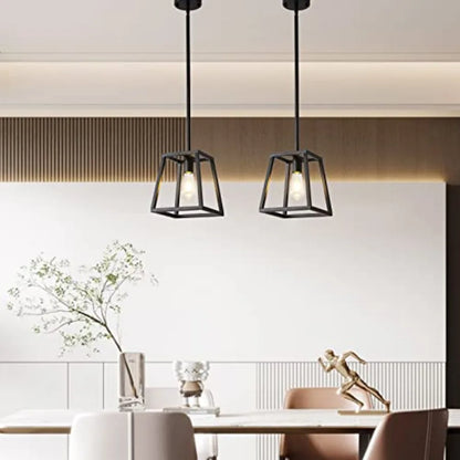 Pendant Light, Mini Rectangle Chandeliers, Pendant Lighting for Kitchen Island Living Room 1-Light Industrial Pendant Lighting