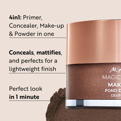 M. Asam Magic Finish Make-up Mousse (1.01 Fl Oz) | 4in1 Primer, Foundation, Concealer & Powder With Buildable Coverage, Hides Redness And Dark Spots, Light To Medium Skin