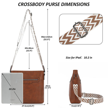 TANTOMI Crossbody Bags for Women Casual Crossbody Purses for Women Travel Shoulder Bag Handbags with Adjustable Strap