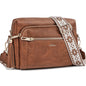 Small Leather Crossbody Bags for Women Anti theft Purses and Handbag Shoulder Hangbag with Wide Strap Tassel