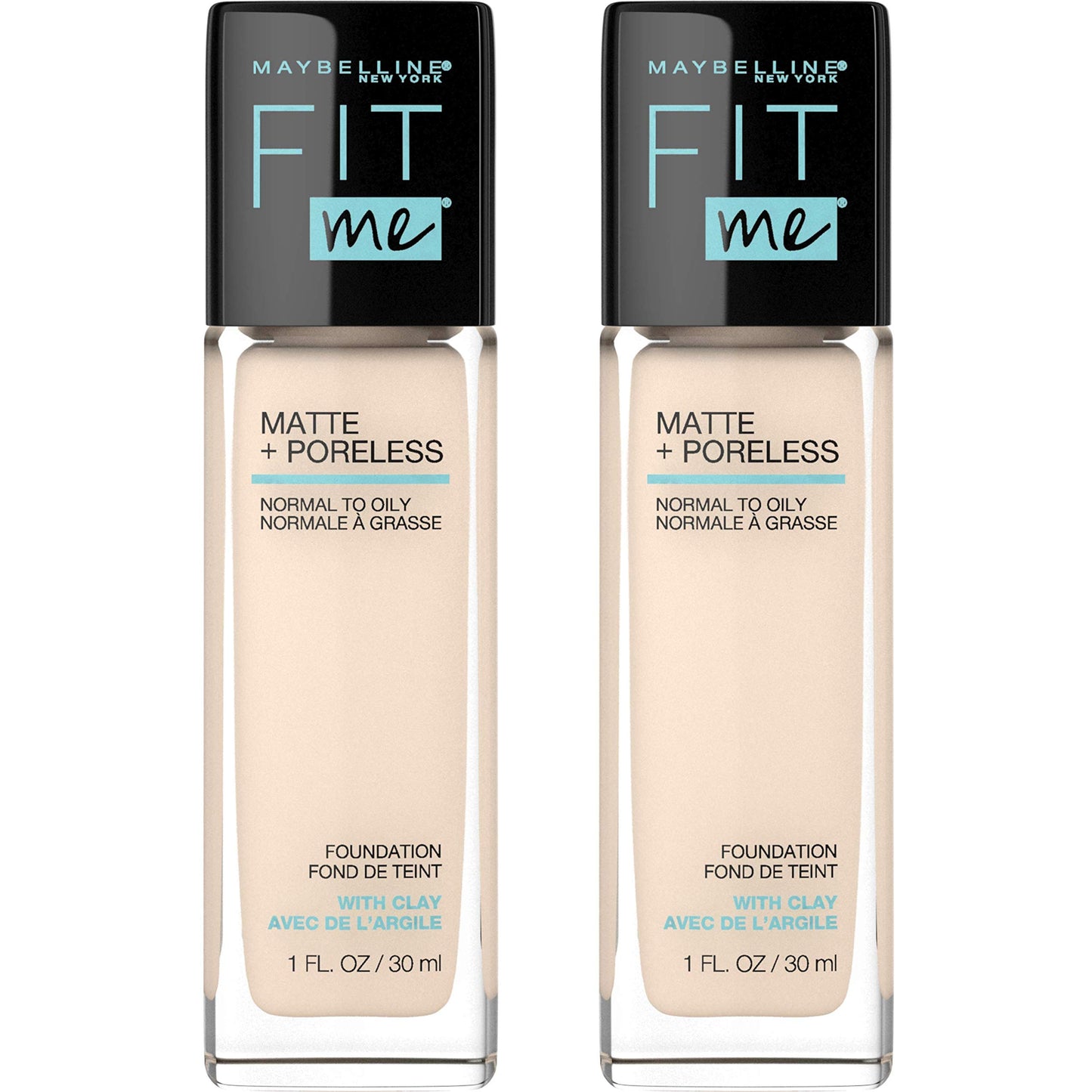 Maybelline Fit Me Matte + Poreless Liquid Oil-Free Foundation Makeup, Mocha, 1 Count (Packaging May Vary)