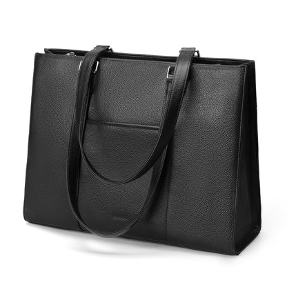 befen Genuine Leather Tote Bag for Women Work, Women's Leather Shoulder Bags Purses Satchel Handbags with Laptop Compartment
