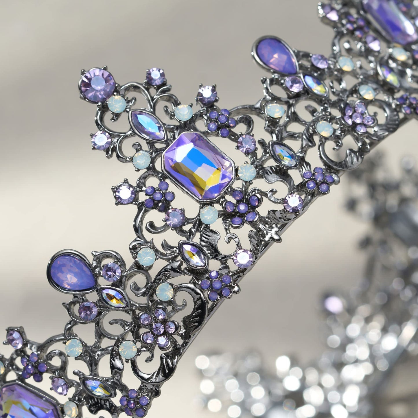 SWEETV Queen Crown for Women - Baroque Wedding Tiaras and Crowns,Jeweled Tiara Crown,Prom Birthday Halloween Hair Accessories