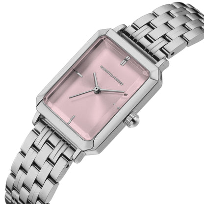 Roberto Marino RM1982 Women’s Luxury Watch Rectangular Gold – Japanese Quartz Movement, Vintage Stainless Steel Design, Silver Dial, Elegant Dress Timepiece, 3ATM Water Resistant – Reloj para Mujer