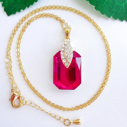 Navachi 18k Gold Plated Crystal Multicolor Square Shape Zircon Dangle Earrings And Neckalce Pendant Az4020-1 Jewelry set