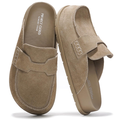 Project Cloud 100% Genuine Leather Slip On Womens Clogs 2026 (Foamy) | Plush & Soft Insole with Arch Support for Comfort; Non Slip Mules & Clogs for Women Footwear; Water Resistant Women Shoes