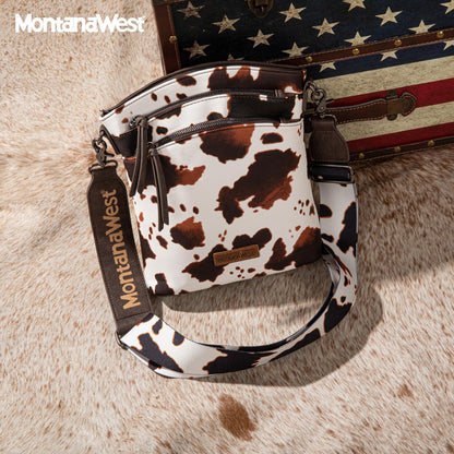 Montana West Multi Zip Pocket Crossbody Bag With Guitar Strap