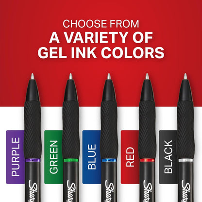 Sharpie S-Gel Gel Pens, Black Barrel, Medium Point (0.7mm), Black Gel Ink, 12 Count - Home, Office, School, Journaling, Writing, Note-Taking, Teacher Supplies