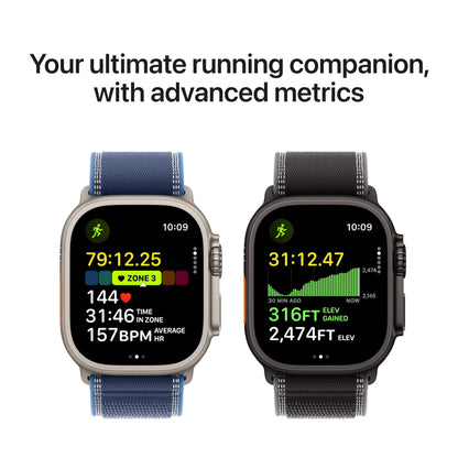 Apple Watch Ultra 3 [GPS + Cellular 49mm] Running & Multisport Smartwatch w/Rugged Titanium Case w/Black Ocean Band. Satellite Communications, Advanced Health & Fitness Tracking