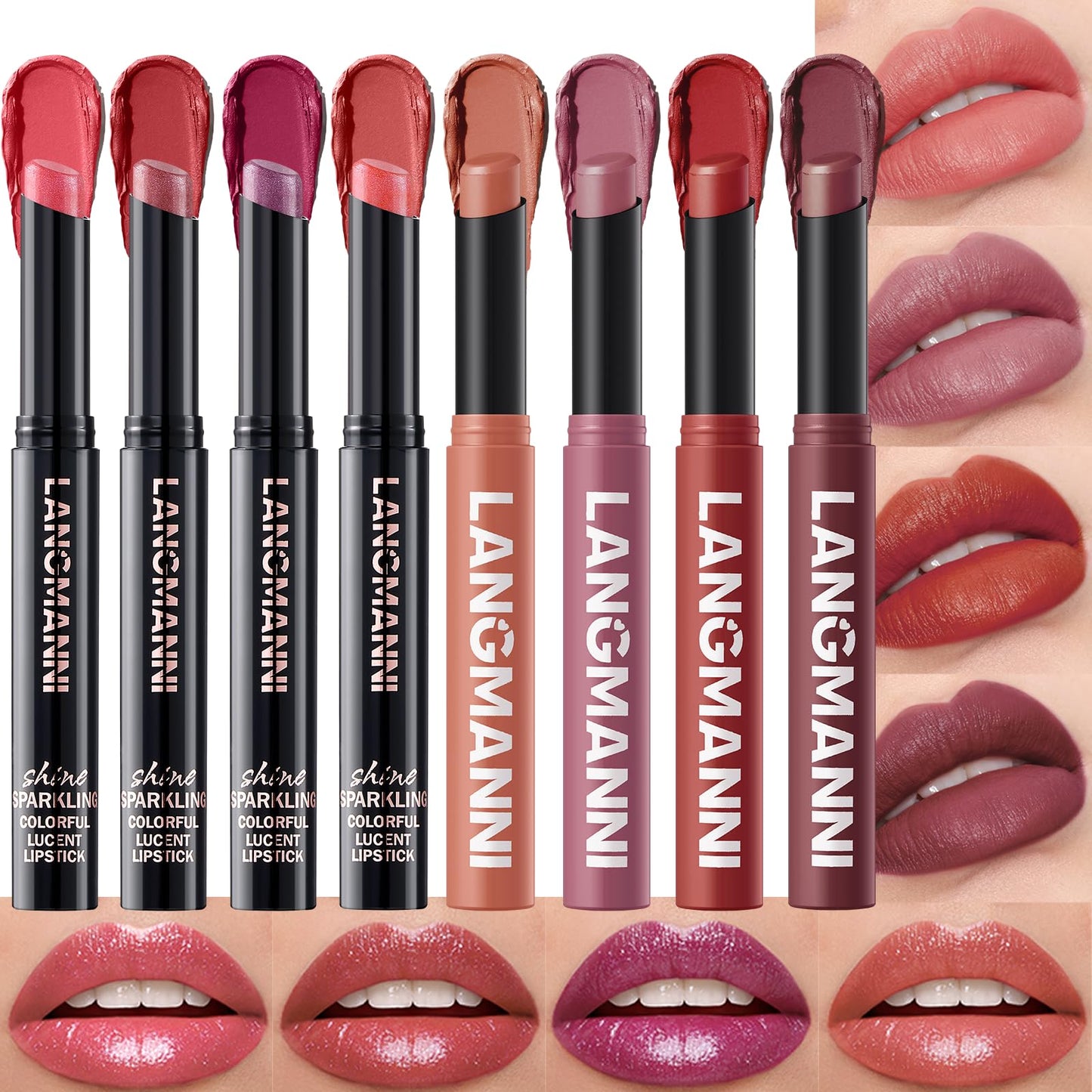 12Pcs Velvet Matte Lipstick Set, Nude to Dark Shades, Long-Lasting,Color A | Highly pigmented matte color, smooth creamy glide, waterproof wear, nude-to-dark tones, ideal for daily makeup or gifting