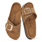 Project Cloud 100% Genuine Leather Sandals Women Dressy Beach Essentials Slides for Women Footwear - Lightweight with Memory Foam Insole Sandals for Women 2026 - Womens Slides