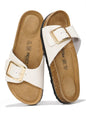Project Cloud 100% Genuine Leather Sandals Women Dressy Beach Essentials Slides for Women Footwear - Lightweight with Memory Foam Insole Sandals for Women 2026 - Womens Slides