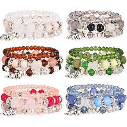 Bohemian Bracelet Sets for Women - 6 Sets Stackable Stretch Bracelets Multi-color Boho Jewelry for Women Hippie Bracelets Dainty Jewelry