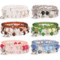 Bohemian Bracelet Sets for Women - 6 Sets Stackable Stretch Bracelets Multi-color Boho Jewelry for Women Hippie Bracelets Dainty Jewelry