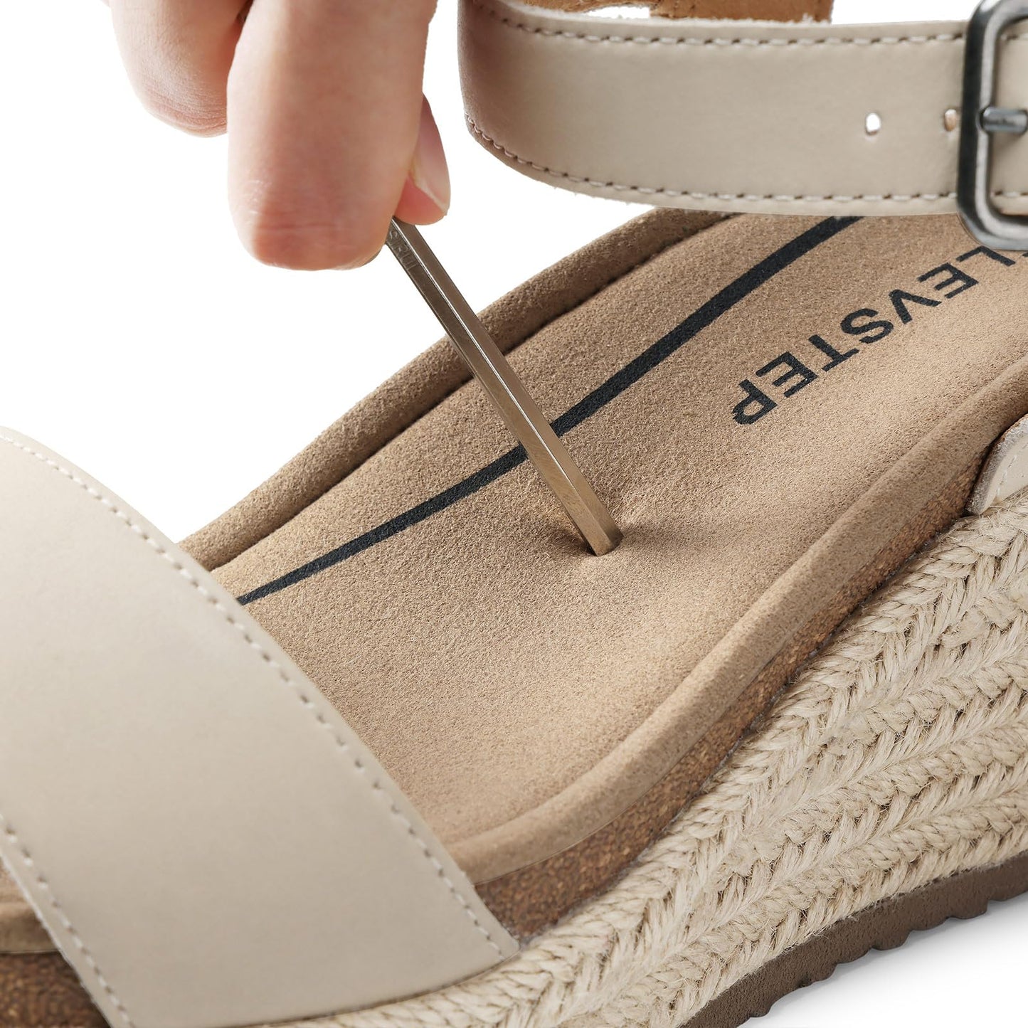 Women's Orthopedic Wedge Sandals: Arch Support Genuine Leather Platform Espadrilles - Comfortable Open Toe Casual Summer Sandals