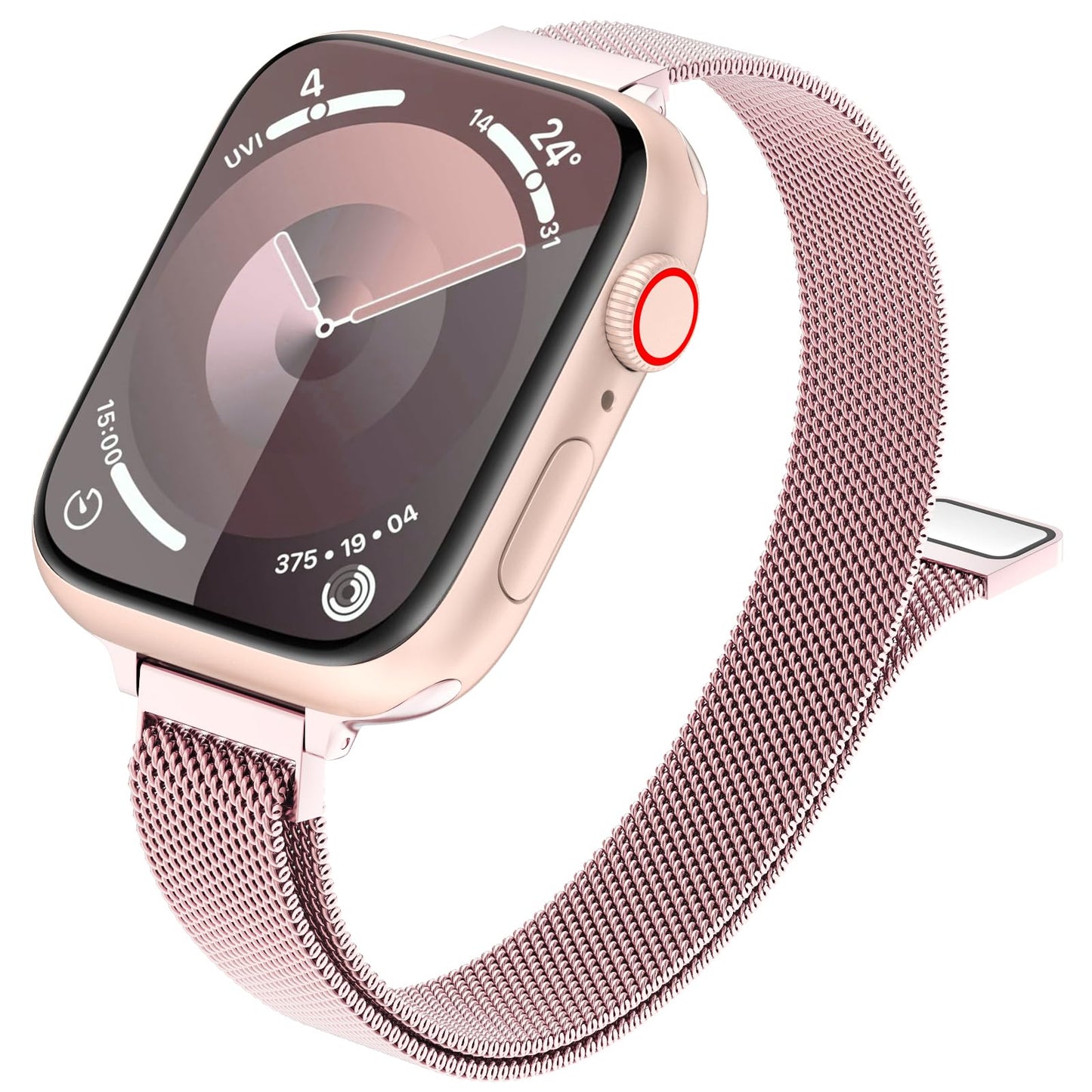 MARGE PLUS Slim Milanese Loop Compatible with Apple Watch Band for women 41mm 40mm 38mm 42mm 46mm 45mm 44mm, Stainless Steel Magnetic Mesh Strap work on iWatch Series 11 10 9 8 7 6 5 4 3 & SE 3 2 1