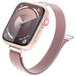 MARGE PLUS Slim Milanese Loop Compatible with Apple Watch Band for women 41mm 40mm 38mm 42mm 46mm 45mm 44mm, Stainless Steel Magnetic Mesh Strap work on iWatch Series 11 10 9 8 7 6 5 4 3 & SE 3 2 1