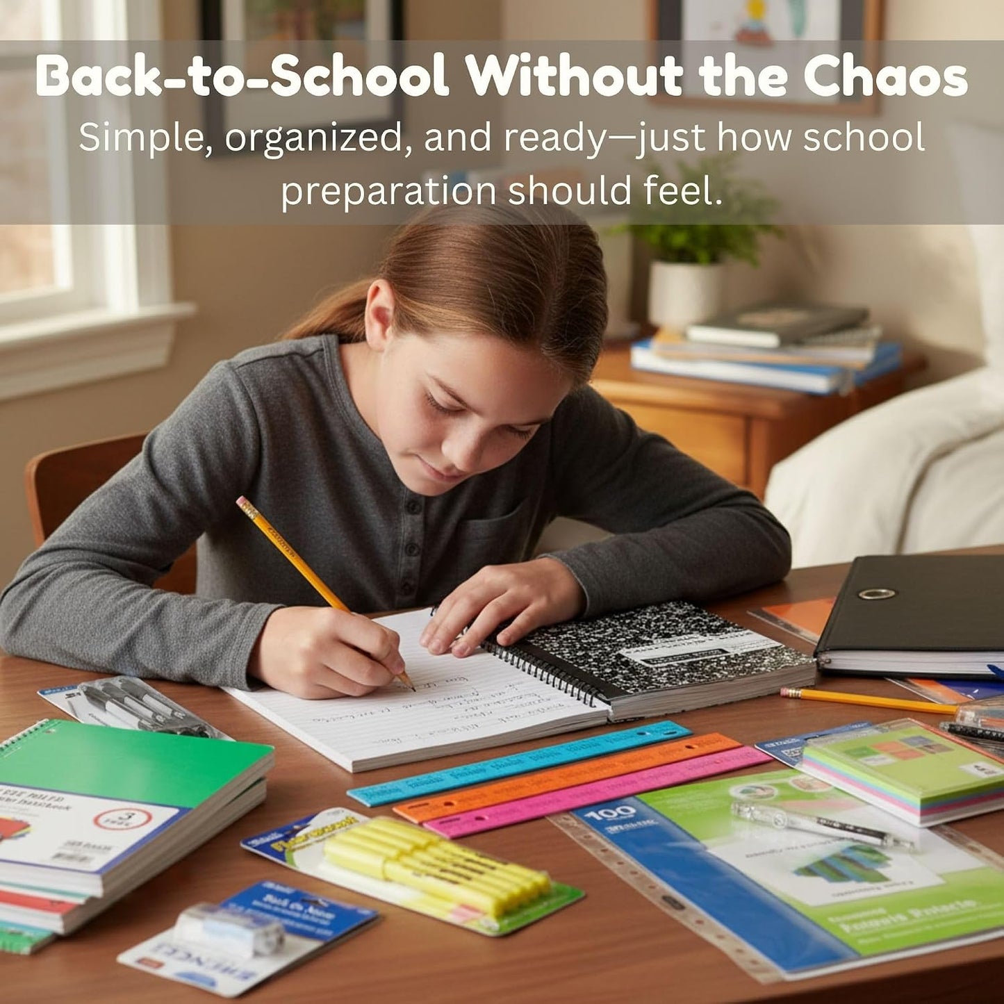 70 Piece Back to School Supplies Kit for Middle & High School Students Grades 7-12, Complete Student Supply Bundle with Binder, Notebooks, Folders, Pens, Pencils, Highlighters & Classroom Essentials