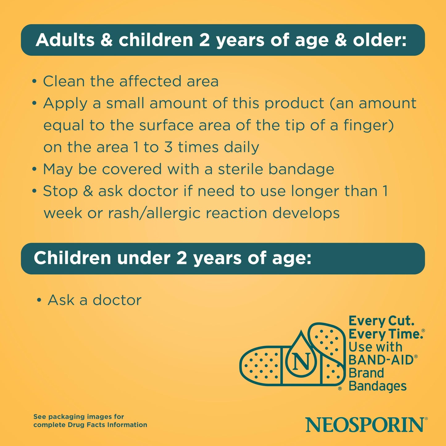 Neosporin Original First Aid Triple Antibiotic Ointment with Bacitracin Zinc for Infection Protection, Wound Care Treatment & Helps Minimize the Appearance of Scars for Minor Wounds, .5 oz