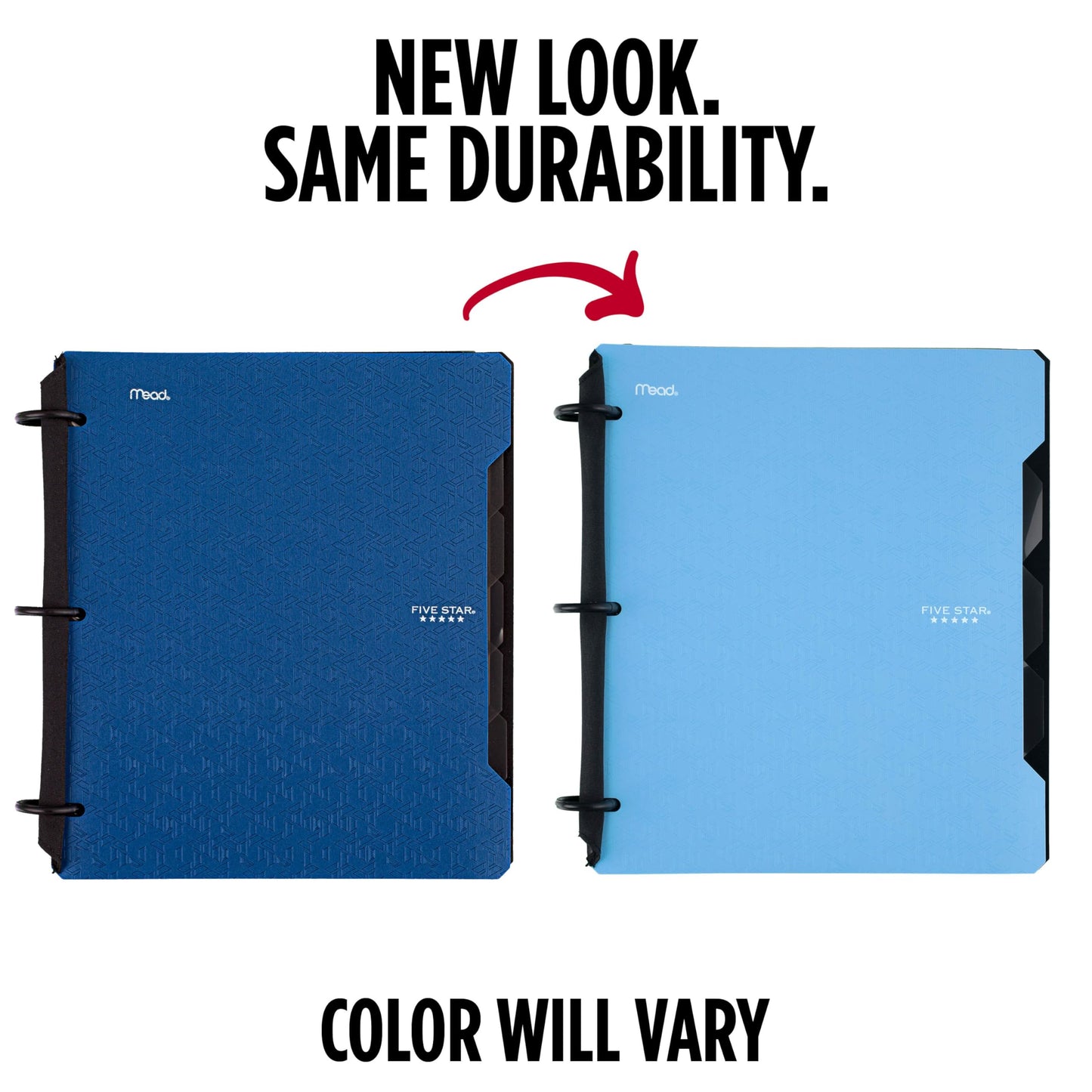 Five Star Flex Refillable Notebook + Study App 1 Inch O-Rings Binder with Pockets Tabs and Dividers, 220 Sheet Capacity, Includes 60 Sheets 8.5" x 11" College Ruled Paper, Amethyst (29328AB6)