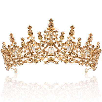 TOBATOBA Silver Wedding Crystal Tiaras and Crowns for Women, Bride Royal Queen Headband Princess Quinceanera Headpieces for Birthday Prom Pageant Party